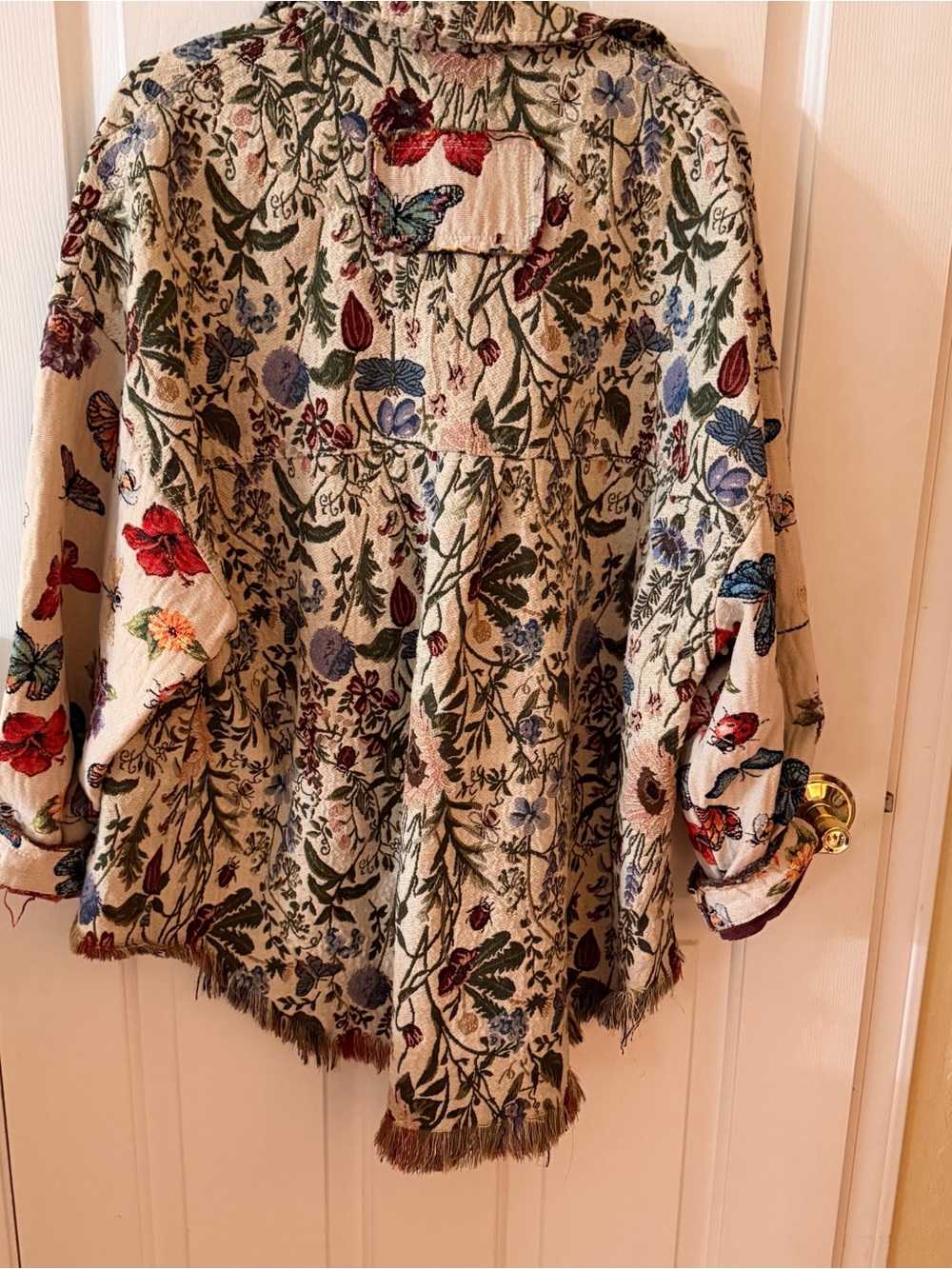 POL Floral & Butterfly Embroidered Cream Jacket - Picture 6 of 6